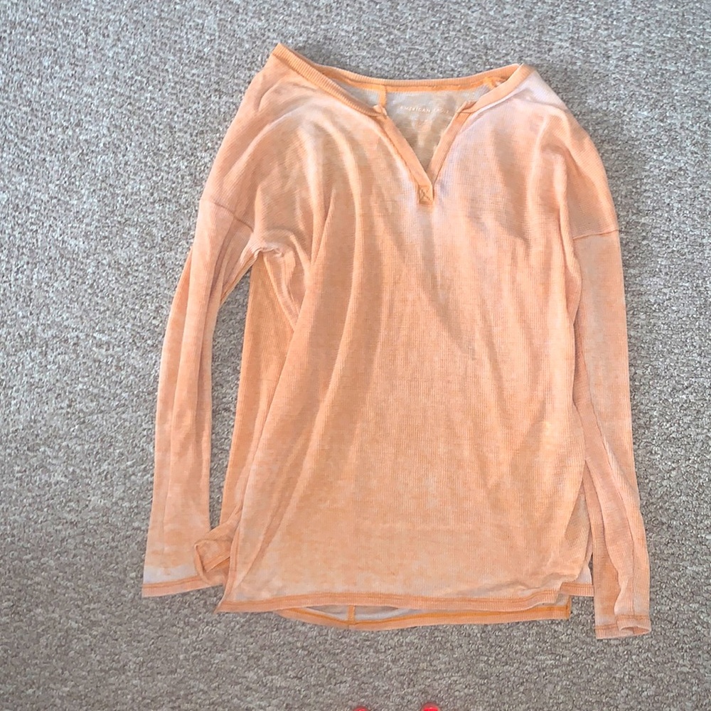 orange hollister XS long-sleeve shirt